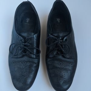 Frye black leather oxfords